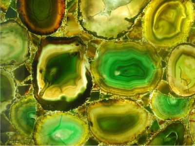 Ntuj ntsuab Agate Pob Zeb Slab