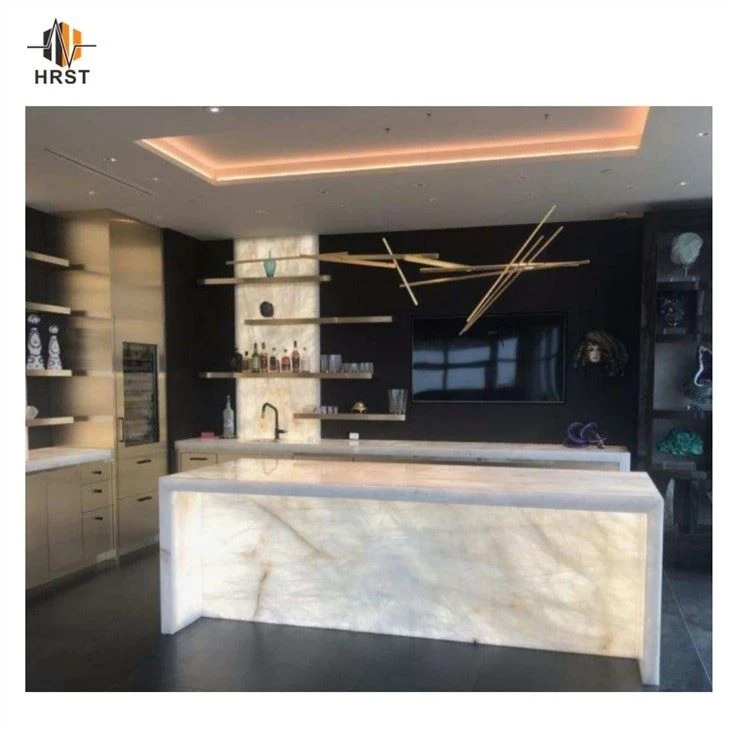 White Cristallo Quartzite countertops