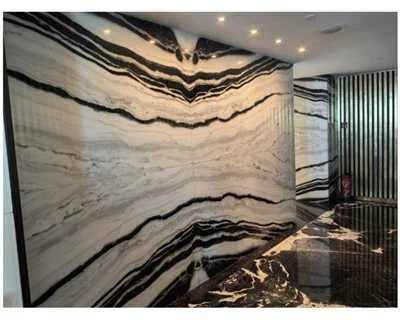 Panda Dawb Marble Slabs Rau Phab Ntsa thiab Vuas